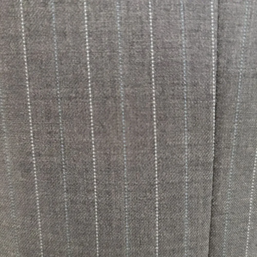 Lauren Ralph Lauren Mens Gray Pinstripe Pure New Wool Single Vent Blazer 46L